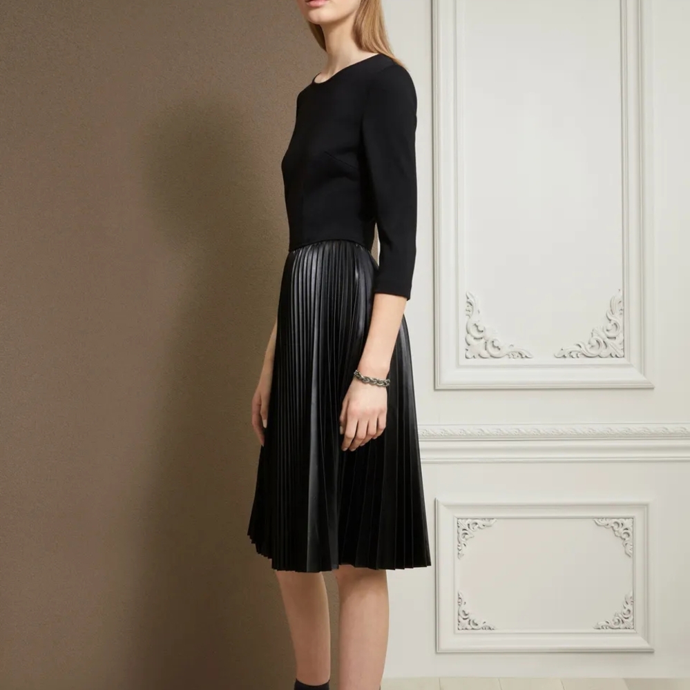 St. John Pleated Milano Knit‎ Dress -Resort 2018 Collection